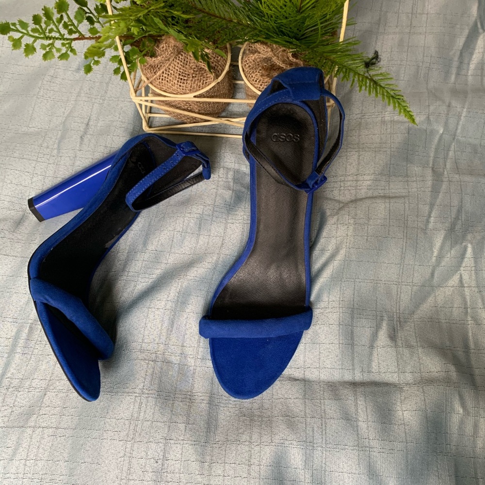ASOS blue suede shoes